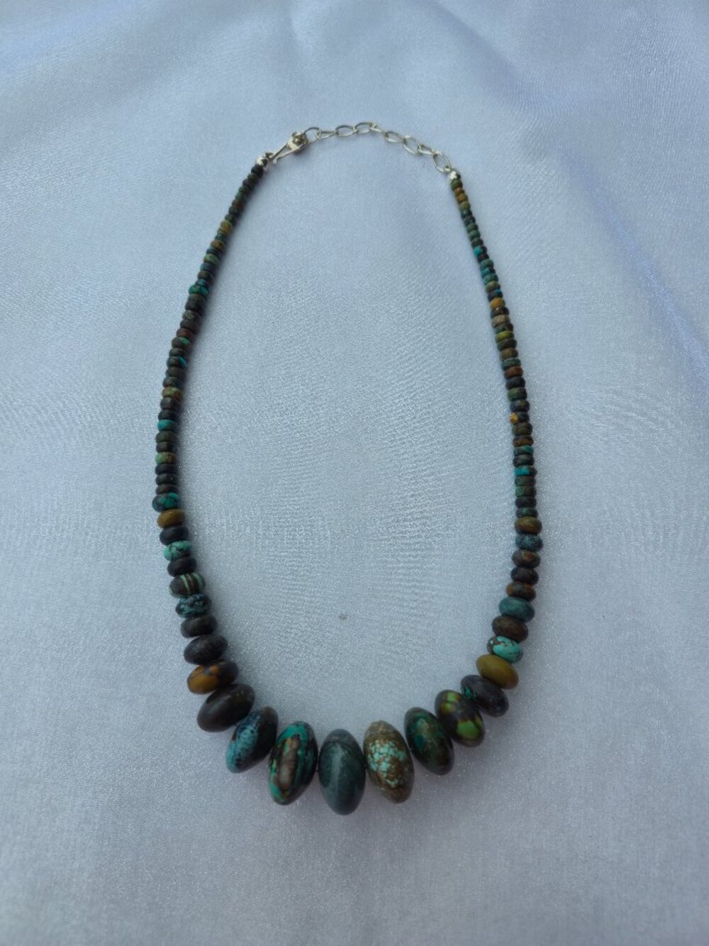 DTR Jay King 925 Vintage Desert Rose Azure Peaks Turquoise Necklace - Picture 5 of 8